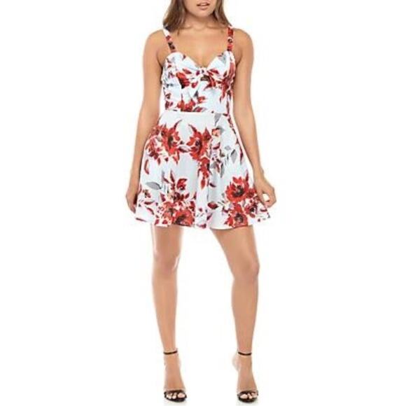 Speechless Sleeveless Twist Front Floral Dress, M - Picture 1 of 13